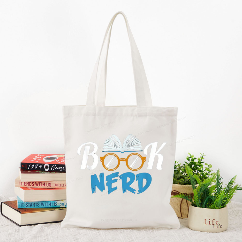 Pagewings Book Nerd Tote Bag