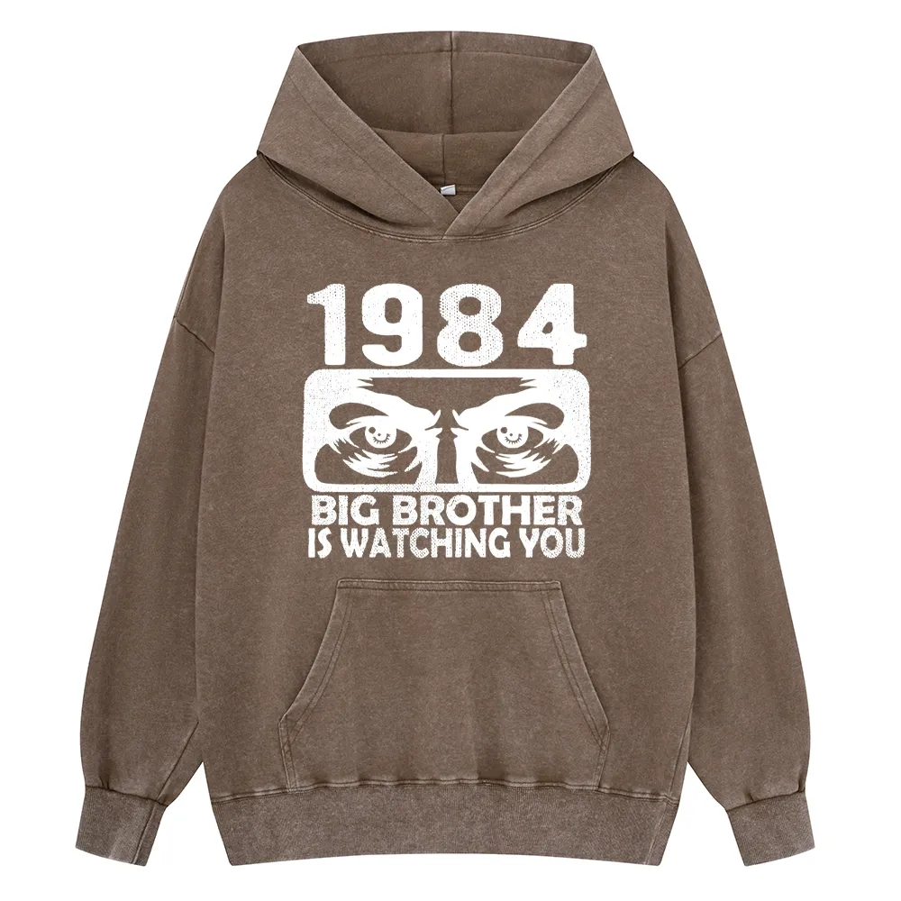 Pagewings Big Brother is Watching You Unisex Washed Hoodie
