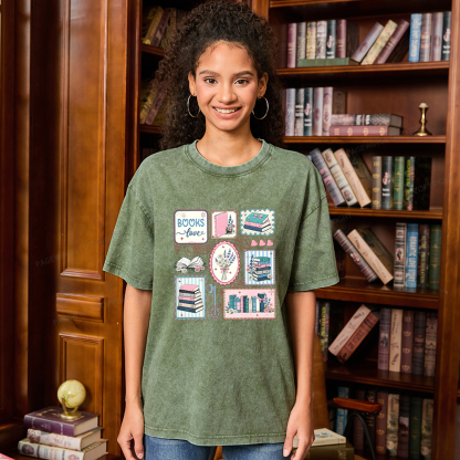 Pagewings Book Lover Book Club Unisex Washed T-shirt