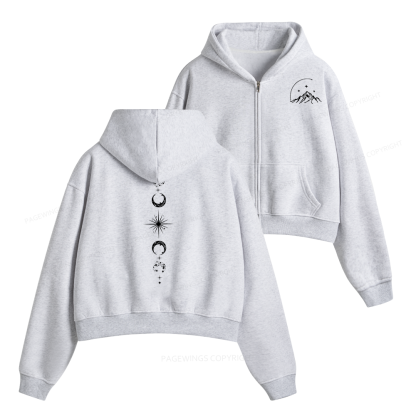 Pagewings Hello Feyre Darling Fleece Zip-Up Hoodie