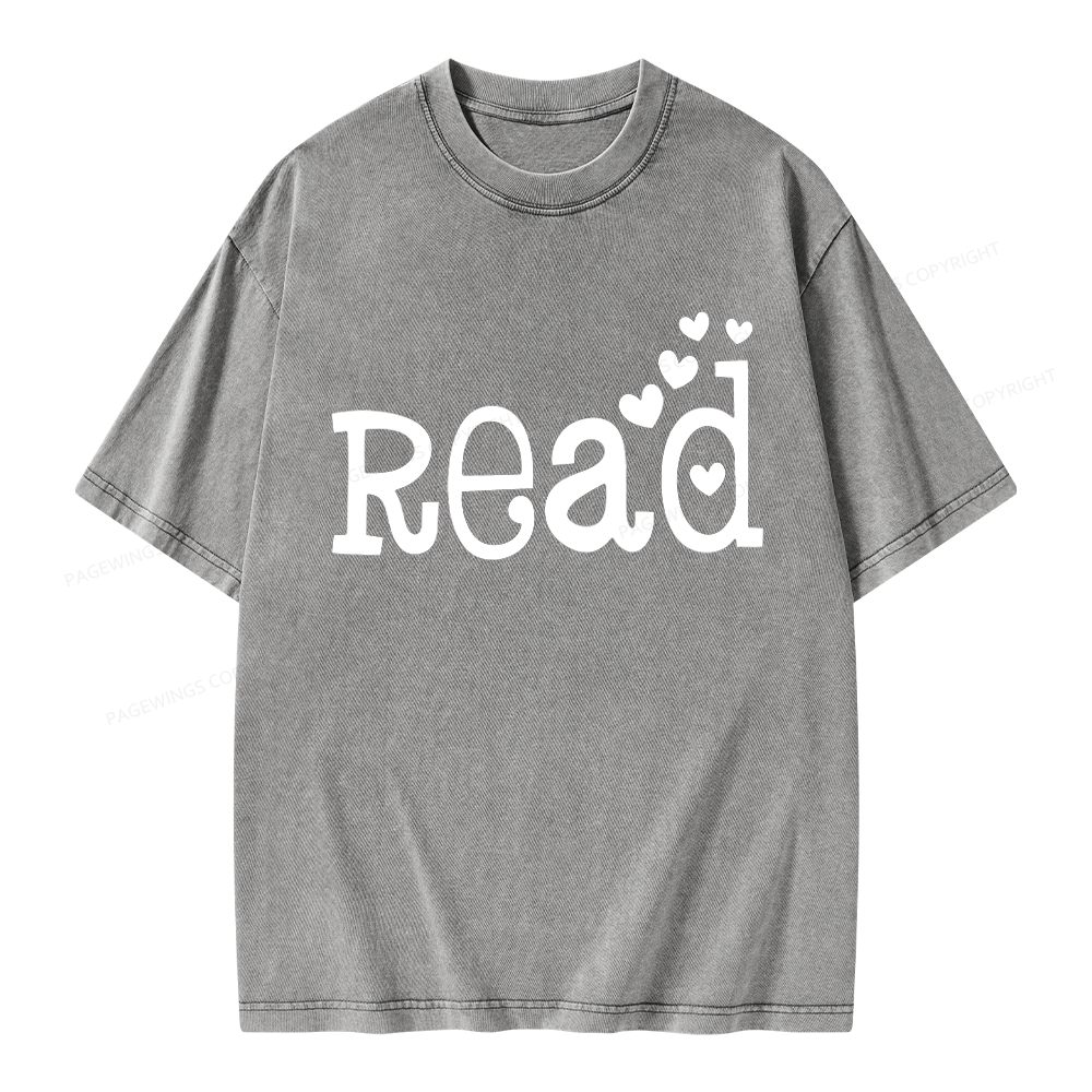 Pagewings Read More Books Unisex Washed T-shirt