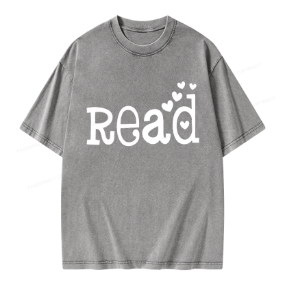 Pagewings Read More Books Unisex Washed T-shirt
