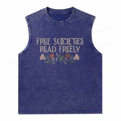 Pagewings Read Freely Unisex Washed Tank Top