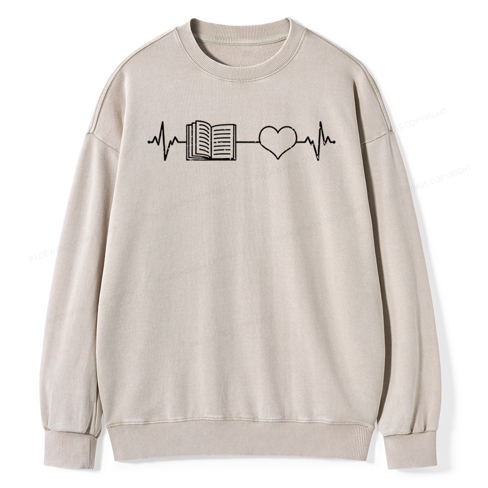 Pagewings Book Lover Gift Unisex Washed Sweatshirt