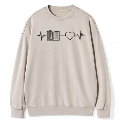Pagewings Book Lover Gift Unisex Washed Sweatshirt