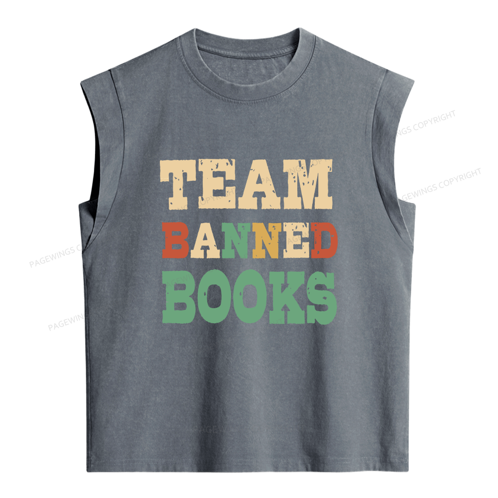 Pagewings Banned Books Women's Washed Tank Top