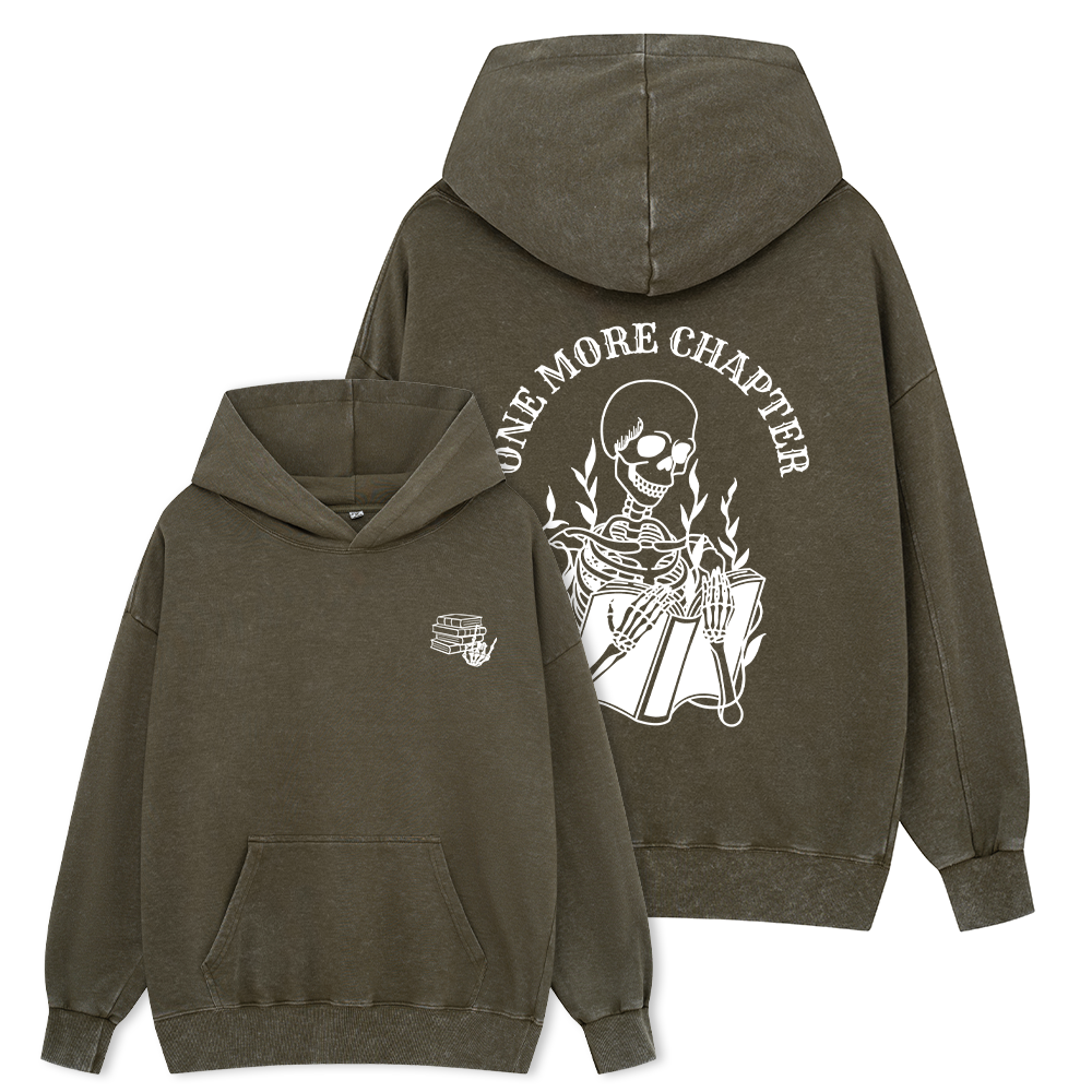 Pagewings One More Chapter Unisex Washed Hoodie
