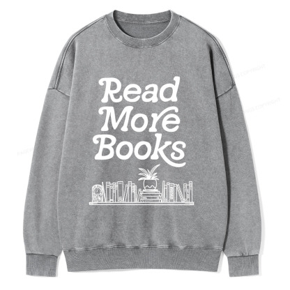 Pagewings Read More Books  Unisex Washed Sweatshirt