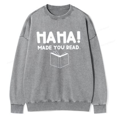 Pagewings Made You Read Unisex Washed Sweatshirt