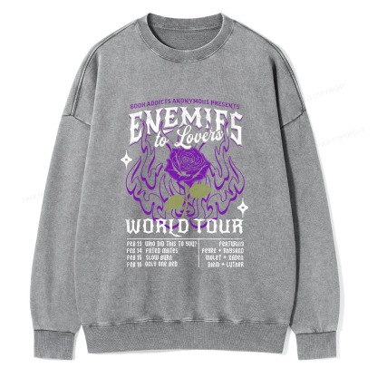 Pagewings Enemies To Lovers Comfort Colors Unisex Washed Sweatshirt