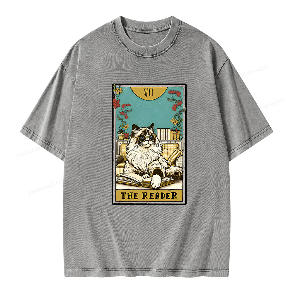 Pagewings The reader Unisex Washed T-shirt