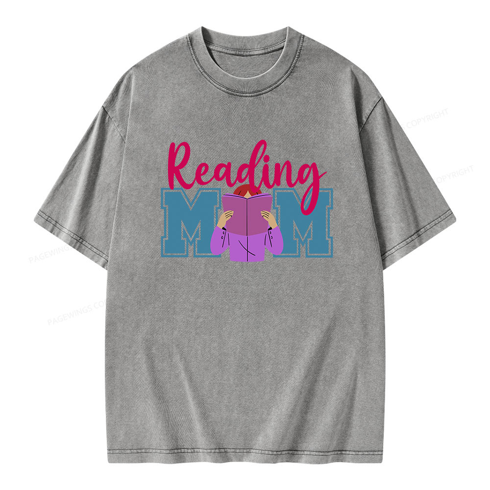 Pagewings Reading Mom Unisex Washed T-shirt