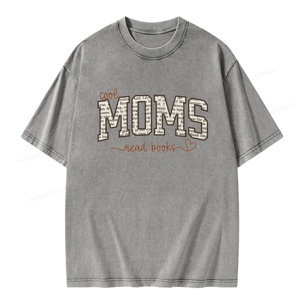 Pagewings Cool Moms Book Club Unisex Washed T-shirt