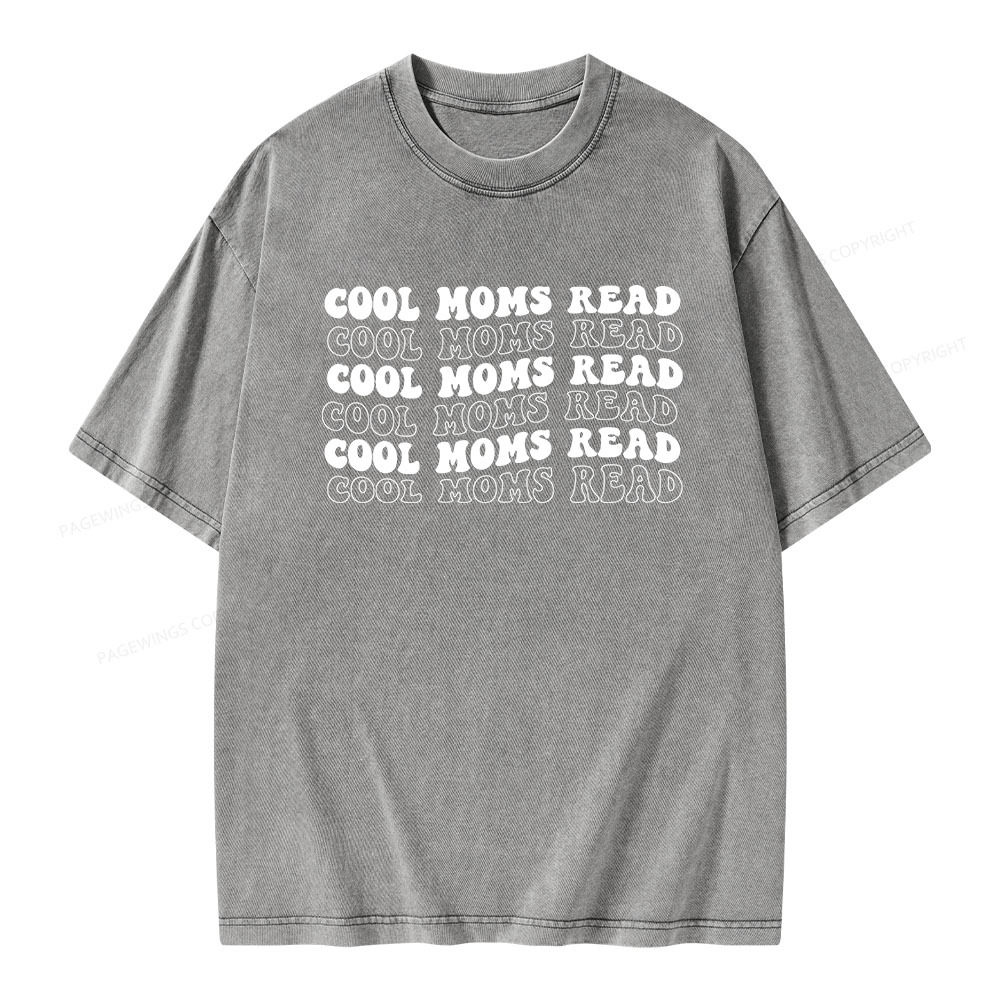 Pagewings Cool Moms Read Unisex Washed T-shirt
