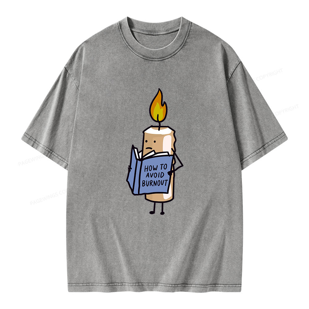 Pagewings How To Avoid Burnout Unisex Washed T-shirt