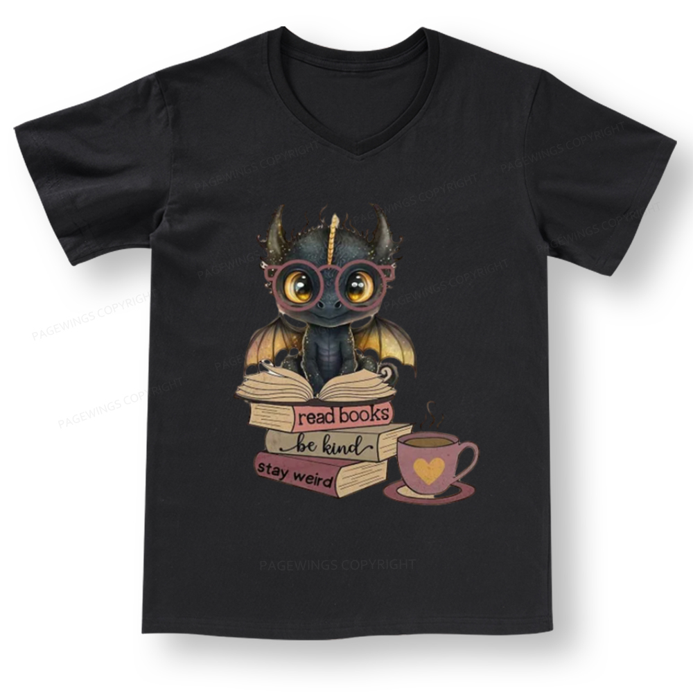 Pagewings Fourth Wing Dargon V-neck T-shirt