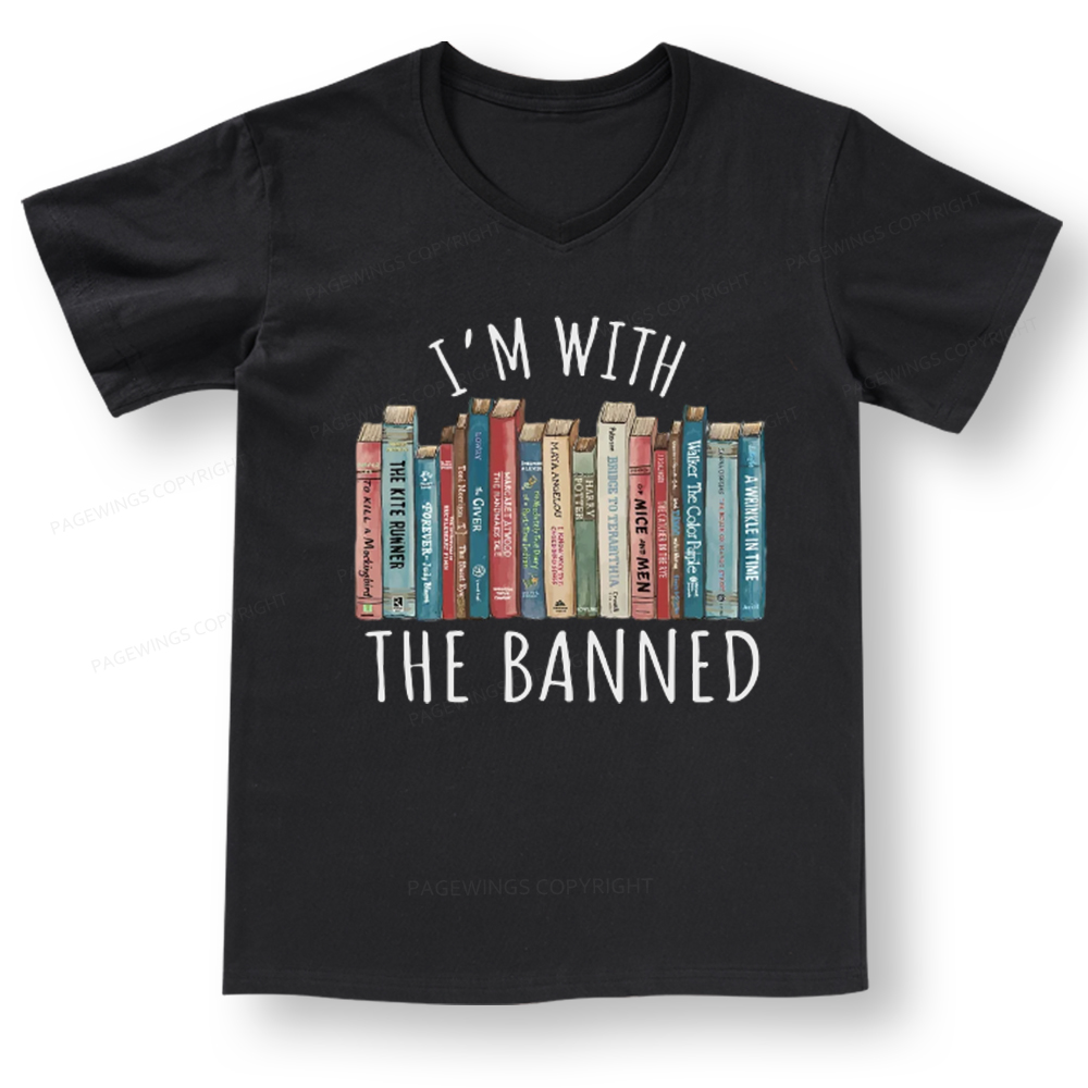 Pagewings I'm With The Banned V-neck T-shirt