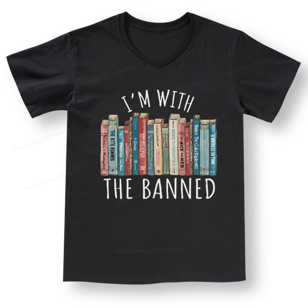Pagewings I'm With The Banned V-neck T-shirt