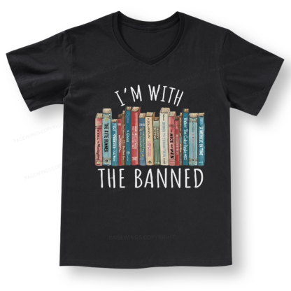 Pagewings I'm With The Banned V-neck T-shirt