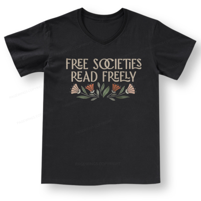 Pagewings Read Freely V-neck T-shirt