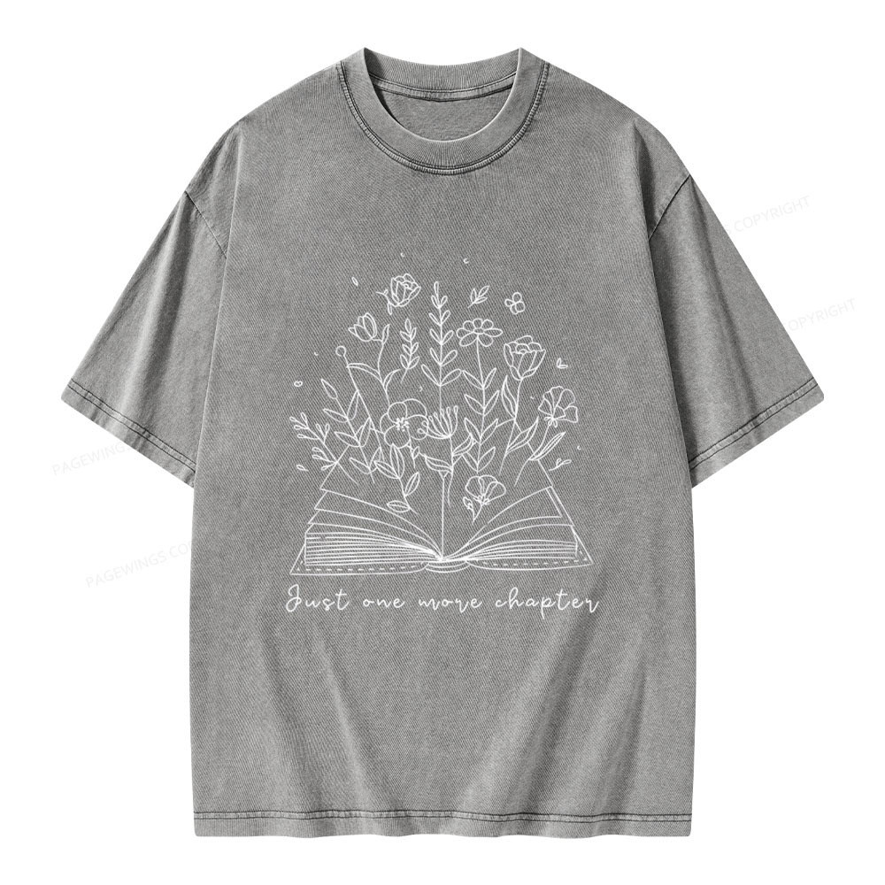 Pagewings Just One More Chapter Unisex Washed T-shirt
