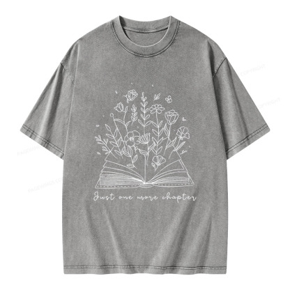 Pagewings Just One More Chapter Unisex Washed T-shirt
