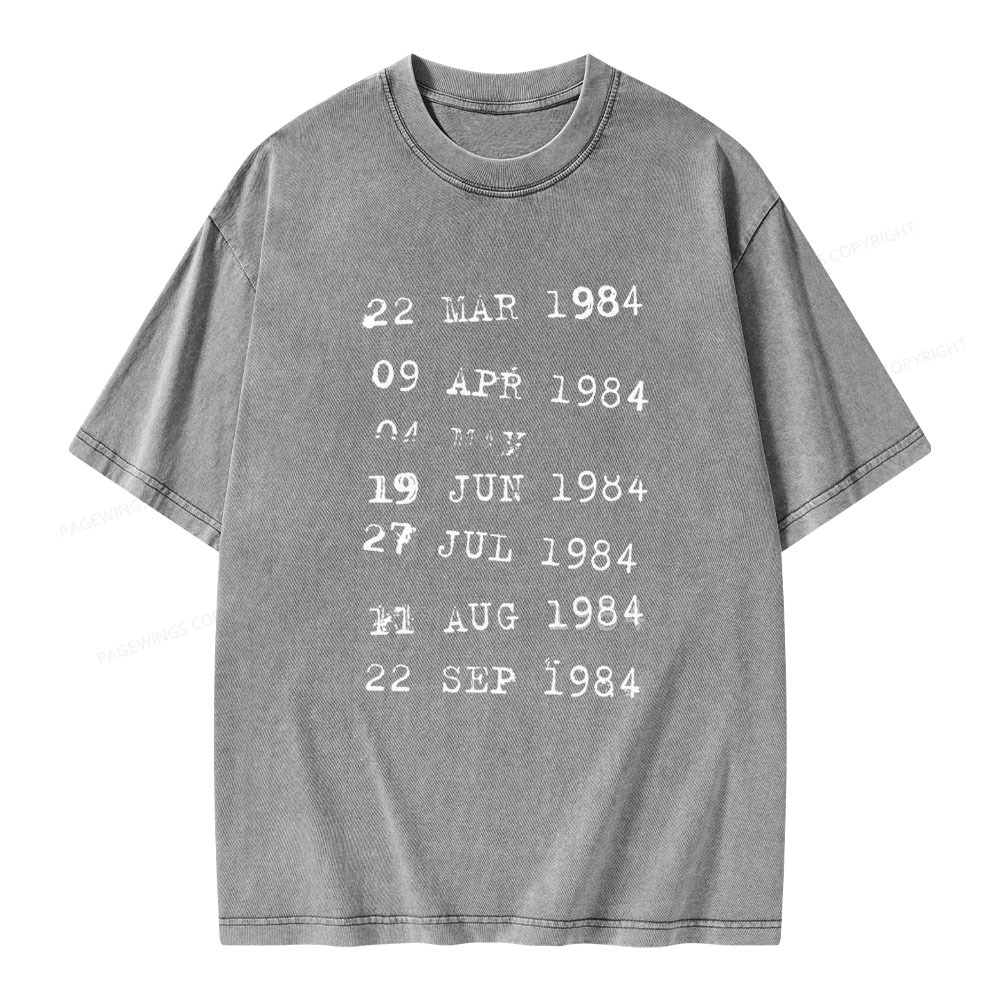 Pagewings Library Stamps Unisex Washed T-shirt