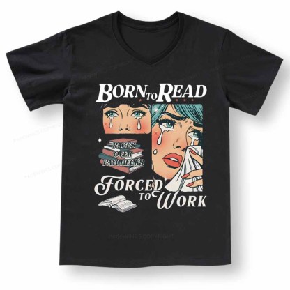 Pagewings A Well-Read Woman is A Dangerous Creature V-neck T-shirt 