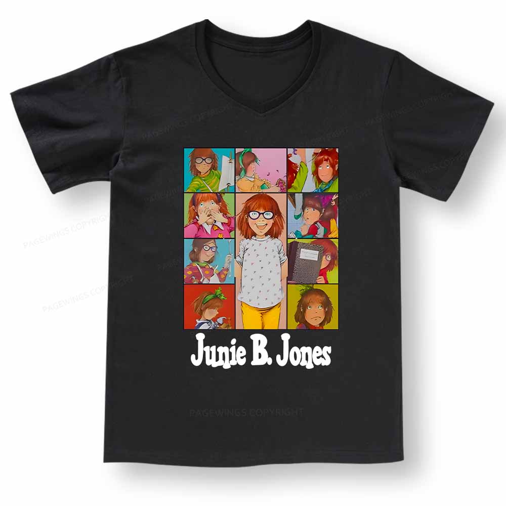 Pagewings Junie B Jones V-neck T-shirt