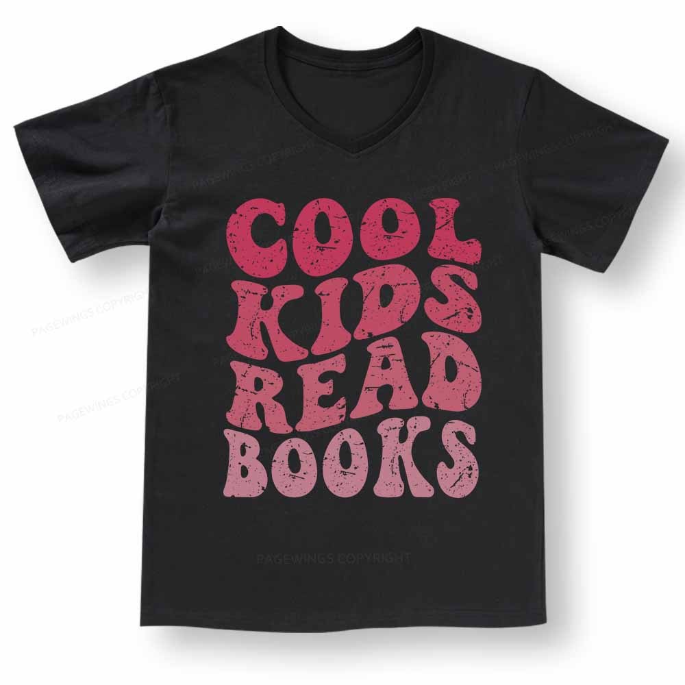 Pagewings Library Reader Book Nerd V-neck T-shirt