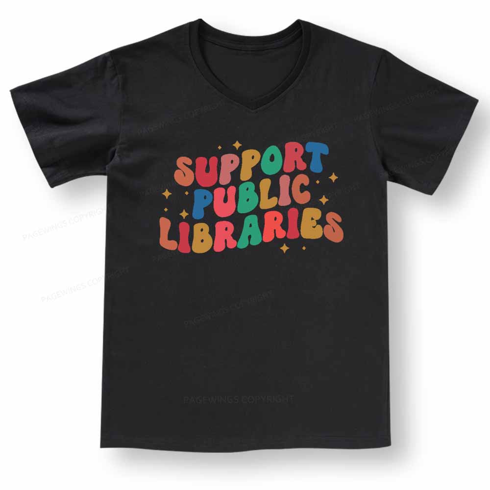 Pagewings Public Library Sweatshirt V-neck T-shirt 