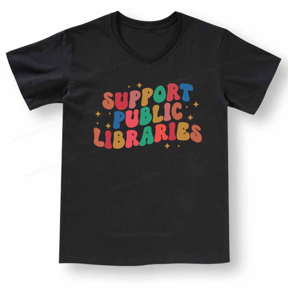 Pagewings Public Library Sweatshirt V-neck T-shirt