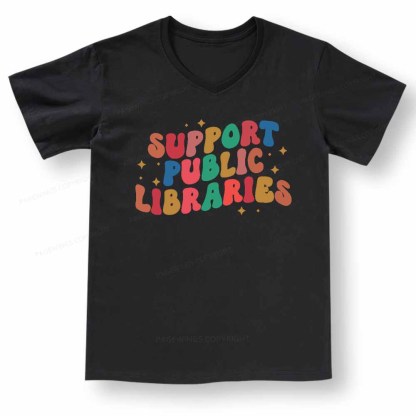 Pagewings Public Library Sweatshirt V-neck T-shirt 