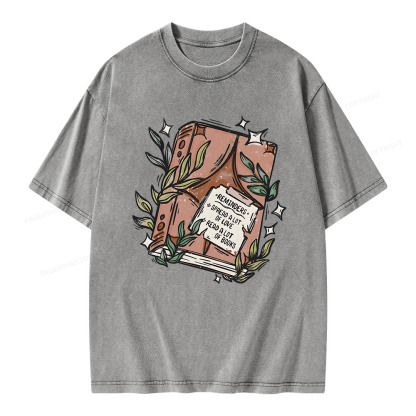 Pagewings Read A Lot Of Books Unisex Washed T-shirt