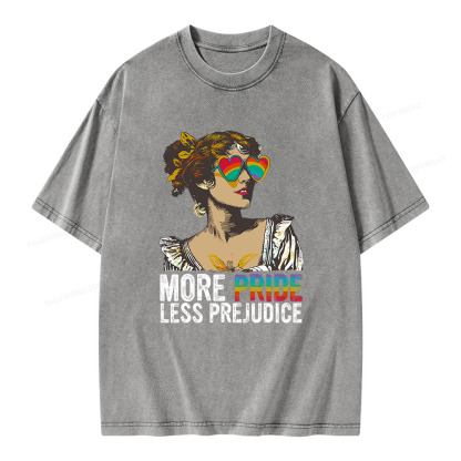 Pagewings More Pride Less Prejudice Unisex Washed T-shirt