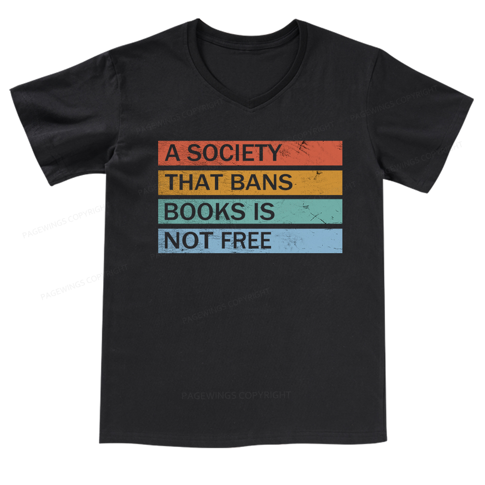 Pagewings Banned Books V-neck T-shirt