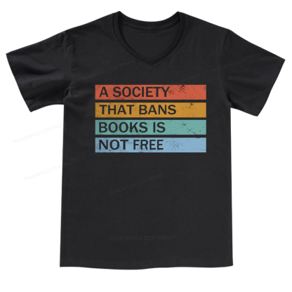 Pagewings Banned Books V-neck T-shirt
