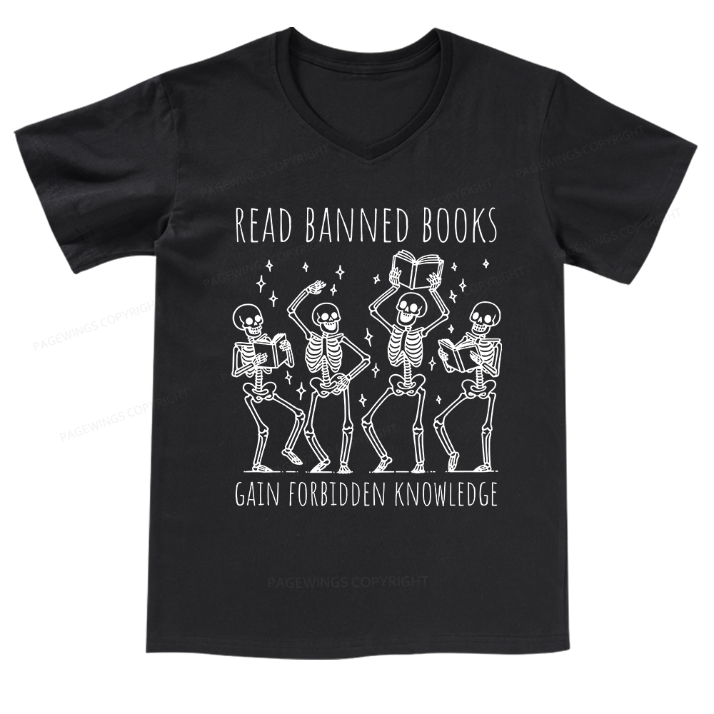 Pagewings Reading Books Tee Book Lover V-neck T-shirt