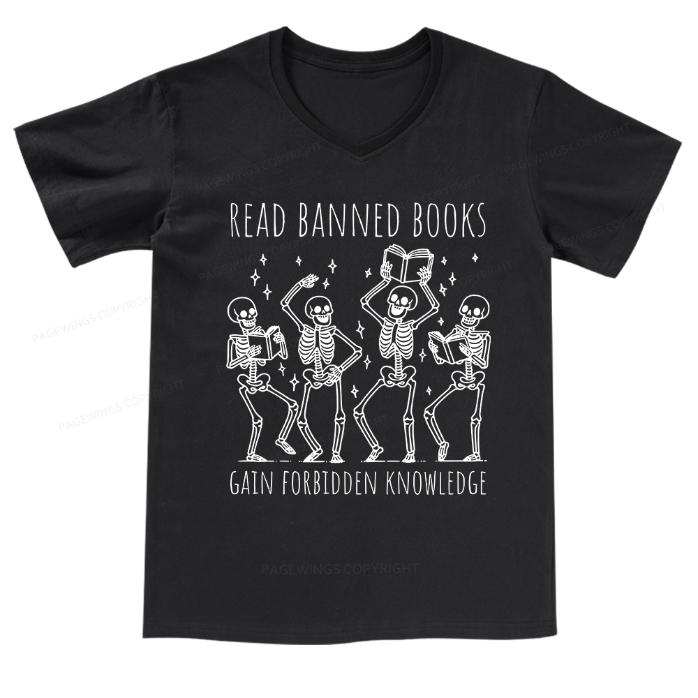 Pagewings Reading Books Tee Book Lover V-neck T-shirt