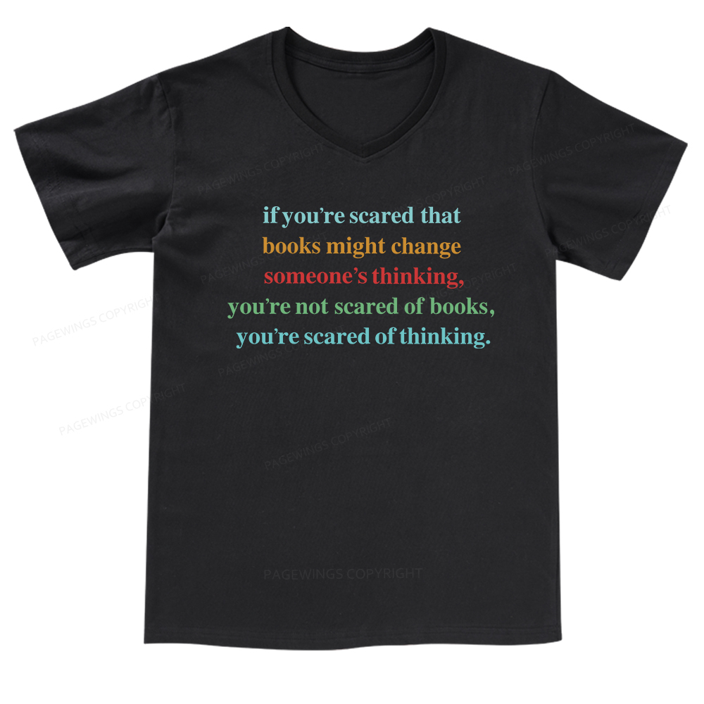 Pagewings Censorship Social Justice V-neck T-shirt 