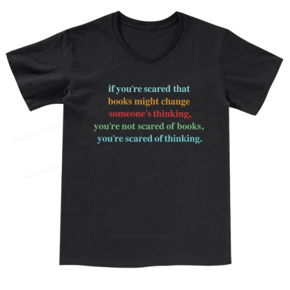 Pagewings Censorship Social Justice V-neck T-shirt 