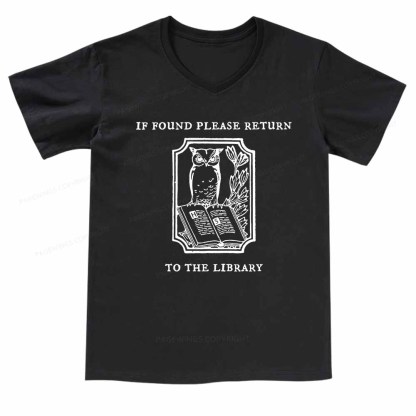 Pagewings Librarian Gift Owl Book Shirt V-neck T-shirt