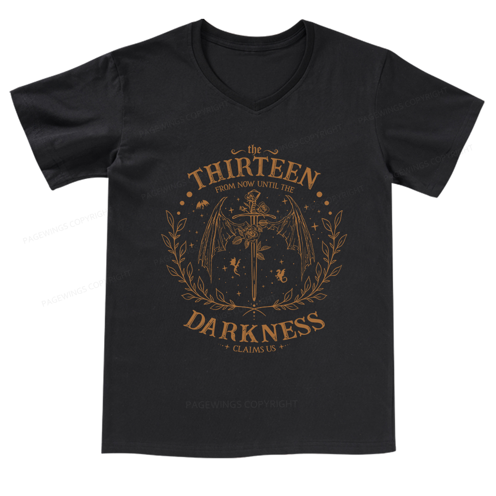 Pagewings The Thirteen Throne Of Glass V-neck T-shirt
