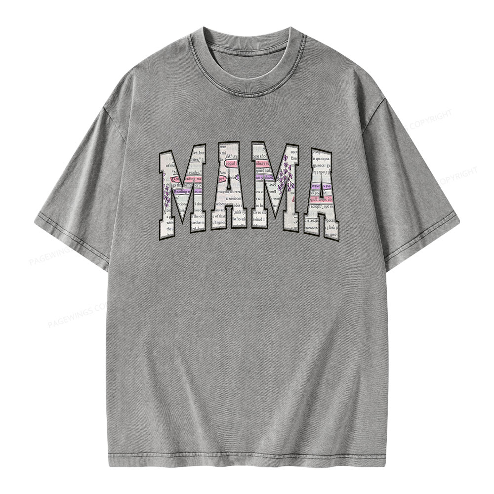Pagewings A Reading Log About MAMA Unisex Washed T-shirt