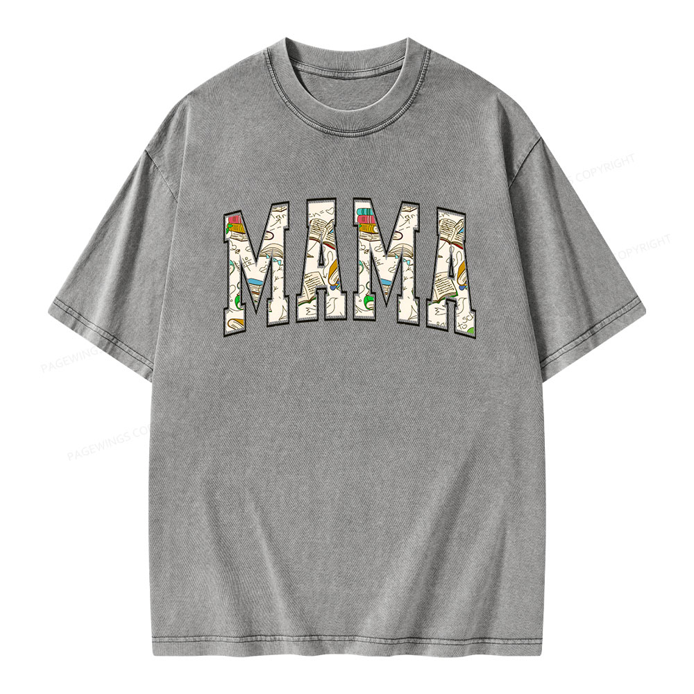 Pagewings About MAMA's Books Unisex Washed T-shirt
