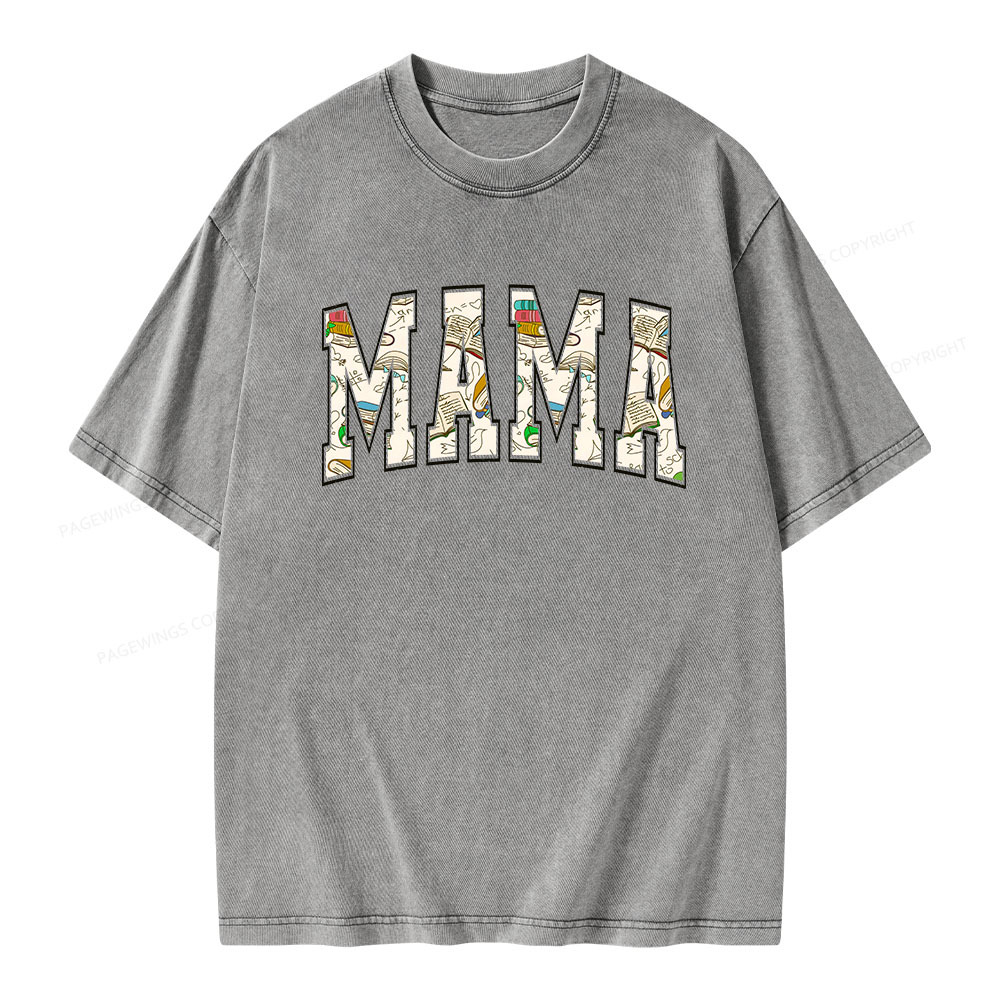 Pagewings About MAMA's Books Unisex Washed T-shirt