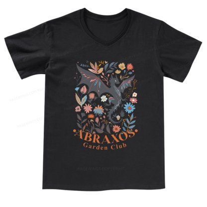 Pagewings Abraxos Flower V-neck T-shirt