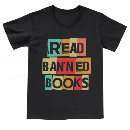 [Copy]Pagewings Support Your Local Library Adult V-neck T-shirt 