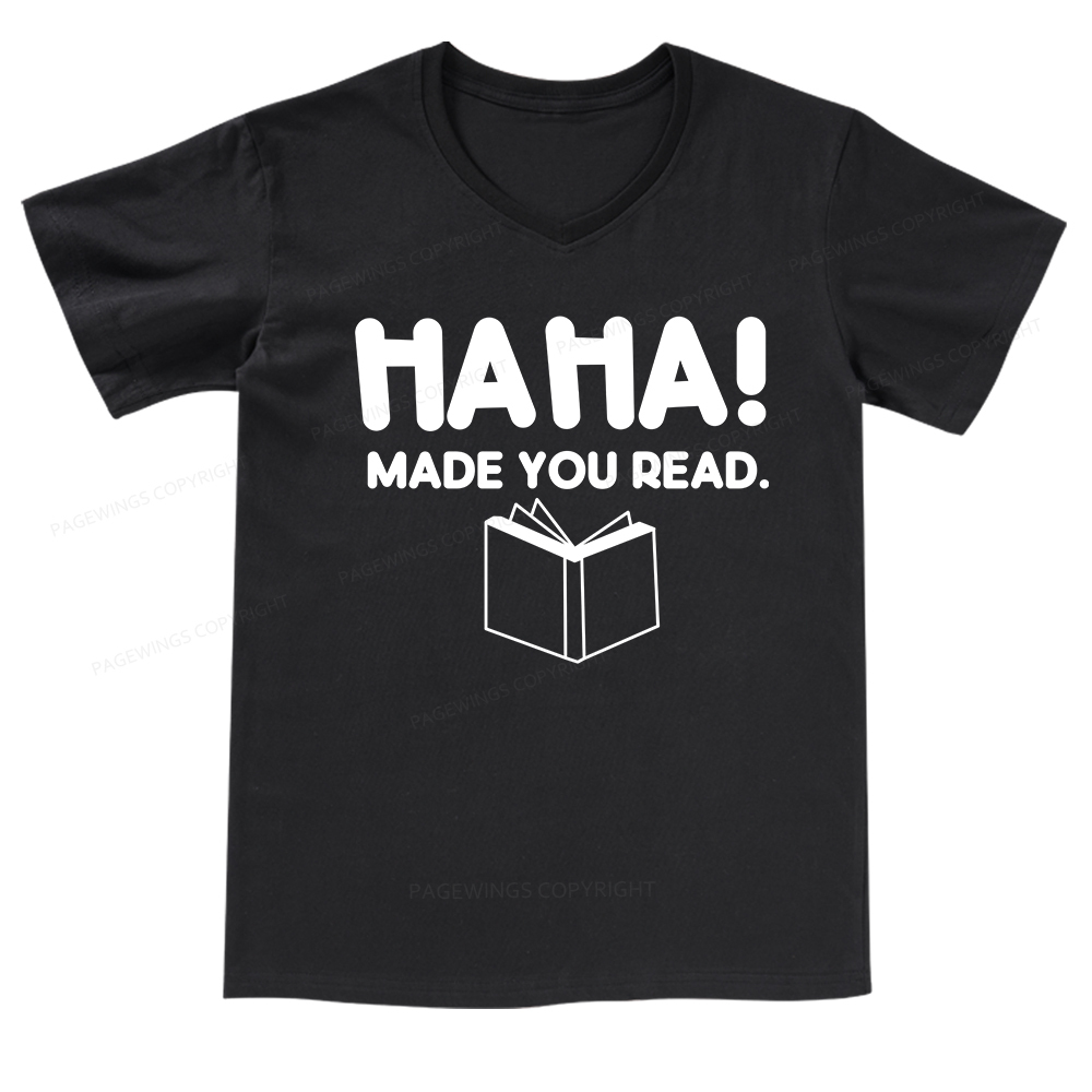Pagewings Made You Read V-neck T-shirt