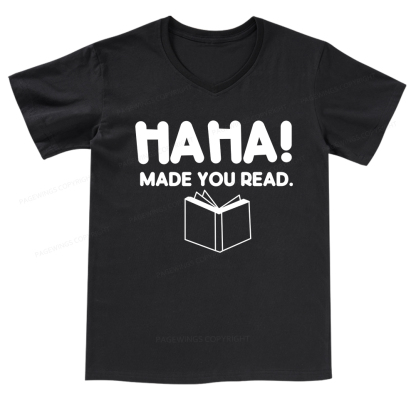 Pagewings Made You Read V-neck T-shirt
